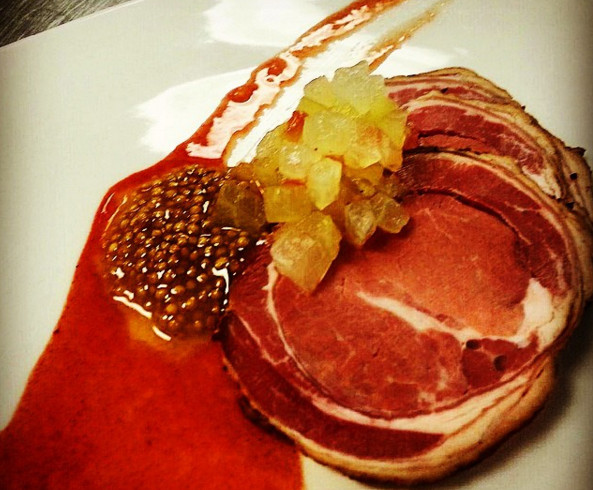 Boar with Molasses and Pickles